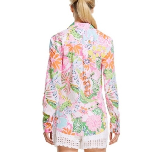 LILLY PULITZER TARGET NOSEY POSEY BUTTON DOWN S - Picture 10 of 10